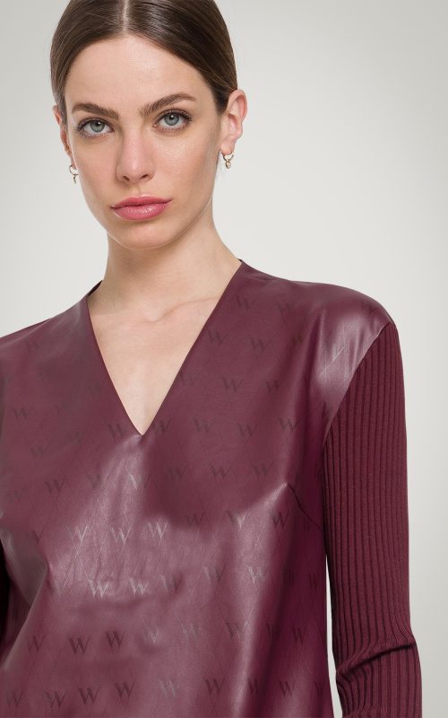 Net Vegan Leather Dress