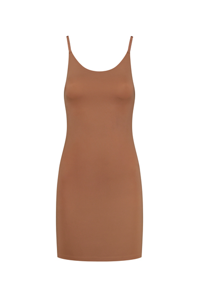 invisible singlet dress light brown_Front